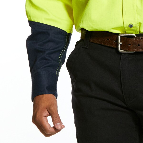 Ariat FR Hi-Vis Button Down Work Shirt in Hi-Vis Yellow